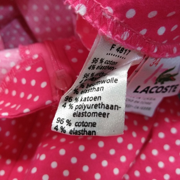 Lacoste Red White Polka Dot Skirt - Picture 6 of 6